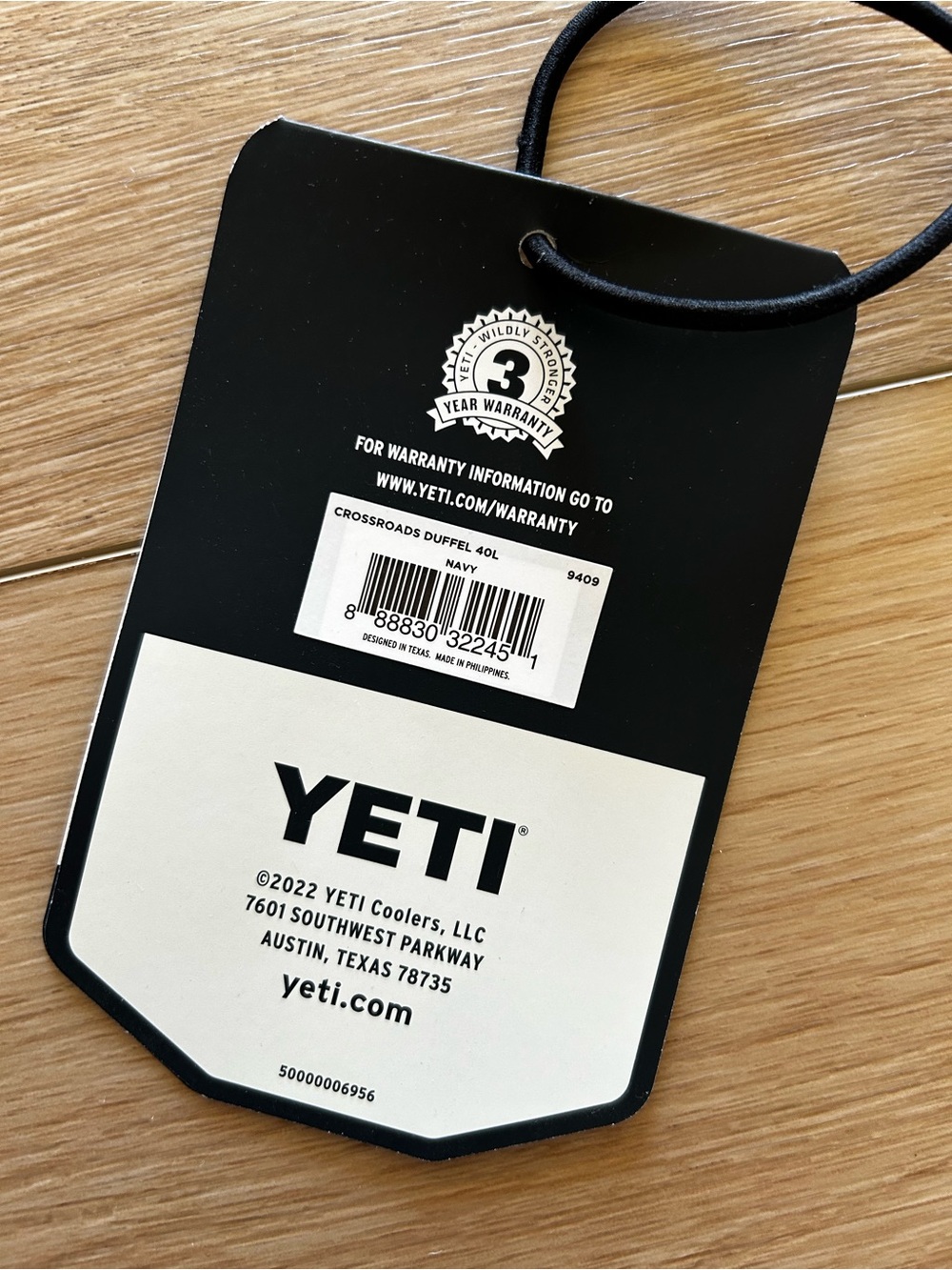 Yeti Crossroads 40L Navy Blue Men's Duffel Bag with Shoulder Strap - Picture 6 of 6